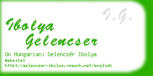ibolya gelencser business card