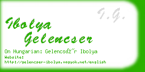 ibolya gelencser business card